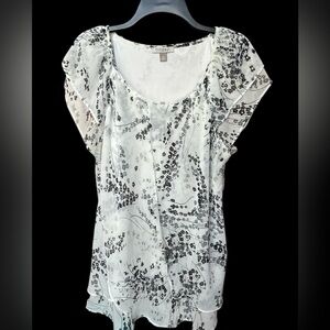 Roz & Ali Floral Print Women's Top